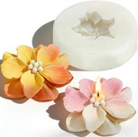 Moldes de silicona de flores para hacer velas, moldes de resina epoxi, suministros para hacer velas, moldes florales de resina UV para hornear