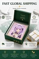 Kartu Ilustrasi Koleksi Premium Cetak Anime Shikishi Board untuk Kolektor Anime