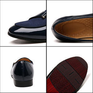 รองเท้าเดรสผู้ชายกันน้ำกันลื่นสำหรับฤดูใบไม้ร่วง ไซส์ใหญ่ 37-48 แฟชั่นรองเท้าโลฟเฟอร์ดีไซน์แบบกระจก เหมาะสำหรับชุดสูท - Product Image 6