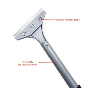 Hoja de acero RX0106, cuchillas fijas, mango de Metal de 12 pulgadas de longitud, agarre de goma, herramienta de limpieza para eliminación de manchas duras, raspador profesional para patio - Product Image 2