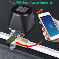 Contrôleur de vanne électrique intelligent WiFi, interrupteur à distance via l'application Tuya, manipulateur de vanne d'eau 1/2 3/4 pouce avec 2 capteurs d'eau Tuya