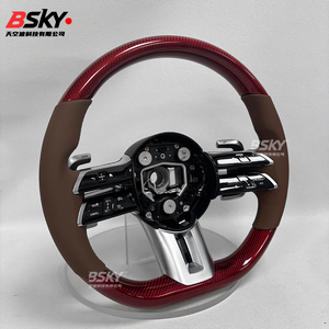 Volant personnalisé en fibre de carbone rouge Dragonfly, adapté aux Mercedes Benz W211 W212 W213 <span class=keywords><strong>GLC</strong></span> GLE GLK GLS W204 W205 C205 - Product Image 6