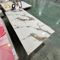 Panneau mural en PVC effet marbre mat brillant ignifuge, texture pour murs intérieurs, panneau mural imperméable et ignifuge pour la maison