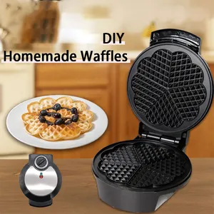 Máquina de fazer café da manhã personalizada, para sanduíche toaster ovo bola placa de forno casa elétrica belga fabricante de waffle