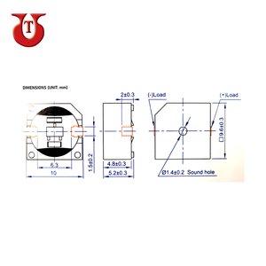 Zumbador y transductor magnético de circuito, fabricante de China, color negro, 9mm, el mejor precio - Product Image 2