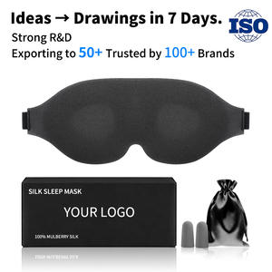 Máscara de Dormir de Lujo con Bloqueo de Luz y Logotipo Personalizado de Marca Privada, Máscara de Ojos 3D con Contorno de Pestañas y Espuma Viscoelástica - Product Image 1
