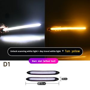 Bande lumineuse LED universelle pour phare de voiture, étanche, avec fonction de balayage blanc, DRL (feux de jour) et clignotant séquentiel jaune dynamique - Product Image 5