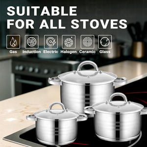 Olla de Cocina de Acero Inoxidable 201 con Tapa de Vidrio Templado, Olla Clásica 2026 de 26 cm para Sopa y Caldo, Económica - Product Image 4