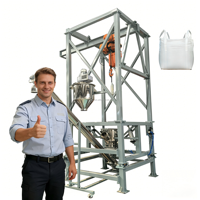 Déchargeur de sacs jumbo DZJX, station de déchargement de sacs de grande taille pour usine de fabrication, acier inoxydable/acier au carbone, puissance 1,5-3 kW