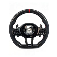 Volante de Fibra de Carbono y Cuero Perforado de Alta Calidad con Costuras Personalizadas para BMW M3 M4 G82 M5 G90 G87 G30