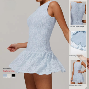 Vendite calde sport da corsa abito da corsa in pizzo nudo impiombato maglia traspirante cerniera Anti-esposizione Logo anteriore per il <span class=keywords><strong>Tennis</strong></span> Wear OEM Team - Product Image 5