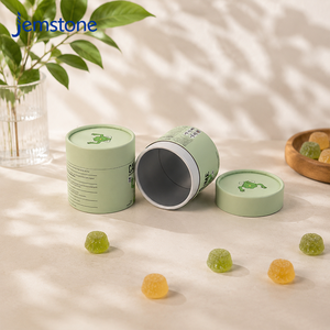 Emballage personnalisé en tube cylindrique en carton rond avec revêtement UV, tube en kraft écologique, boîte d'emballage en tube de papier pour vitamines gommeuses - Product Image 5