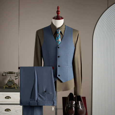 Gris bleu [gilet simple]