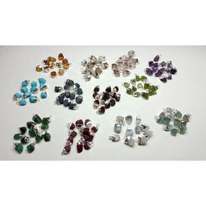 Colgantes de Plata Natural en Bruto con Baño Electrolítico de Alta Calidad, Piedras de Nacimiento con Efecto de Color y Certificado de Tasación de Gemas - Product Image 5