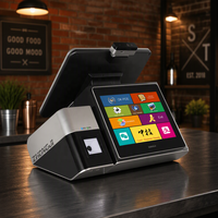 Anypay A9 Çift Dokunmatik Ekranlı Hepsi Bir Arada POS PC Sistemi, Dahili Termal Yazıcı ve Küçük İşletmeler İçin POS Yazılımı ile Nakit Kayıt Cihazı