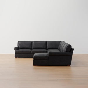 Sofá Modular Combinable de Cuero Genuino, Estilo Vintage con Brazos Enrollados, 6 Plazas, Chaise Longue con Cojines Confortables, Mueble para Sala de Estar u Hotel - Product Image 2