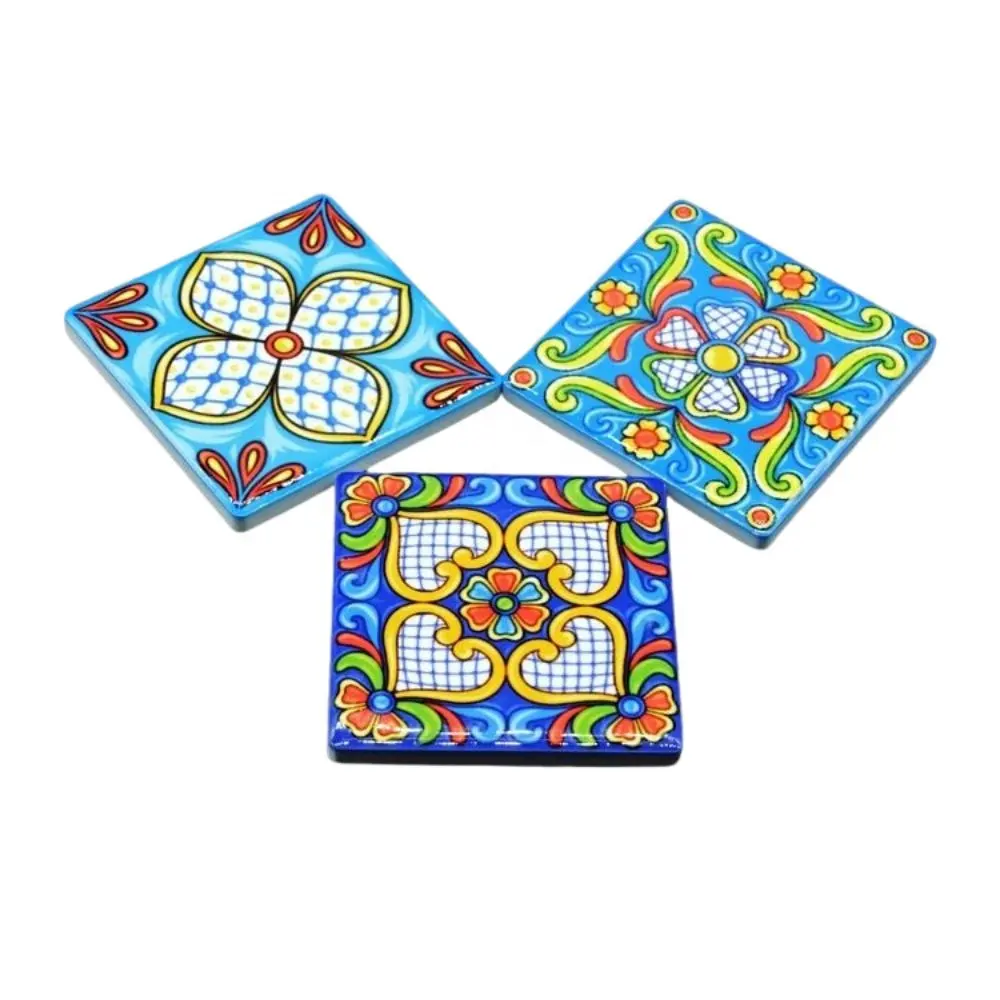 Lembranças de cerâmica personalizadas de geladeira magnética com padrão islâmico turco do Oriente Médio, Israel e Egito para uso doméstico na cozinha