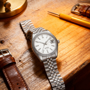 自動メカニカルウォッチ男性用メカニカルウォッチ男性用メカニカルウォッチメッシュブレスレットミニマリストデザインモダンモントル - Product Image 2