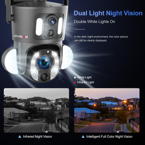 LS VISION 2024 Venta caliente 4K WIFI Cámara Solar 4G <span class=keywords><strong>SIM</strong></span> 10X Zoom óptico Batería solar Cámara Dual View Night Vision PTZ Cámara - Product Image 2