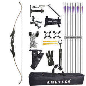 Tir à l'arc 25-60lbs arc classique et flèche ensemble 62 "Takedown arc classique pour <span class=keywords><strong>la</strong></span> pratique d'entraînement en plein air pour adultes - Product Image 1