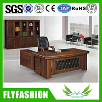 Meubles de bureau exécutifs en laminateur, design traditionnel, bureau de direction, table de bureau en bois
