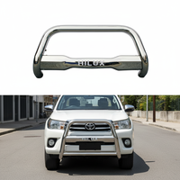 Vente en gros de barres de protection 4x4 tout-terrain Hilux en acier inoxydable 201 argenté, pare-chocs avant de voiture, fixation par boulons pour Navara Ranger Amarok D-MAX