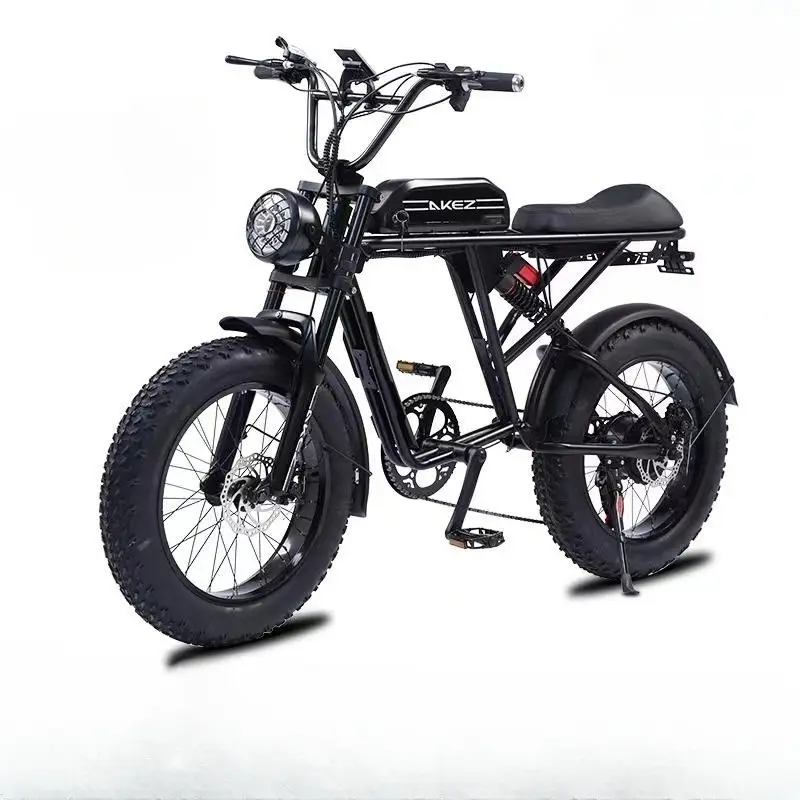 20 "high carbon steel soft tail frame 7 speed snow power bike mechanical double disc brake retro cross-country mountain bike