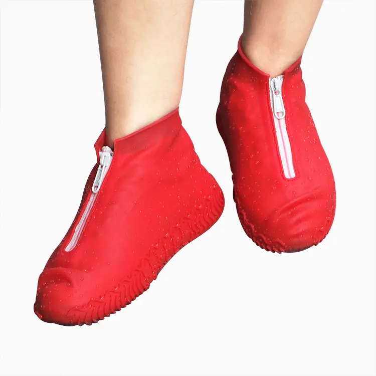 Size M zipper Silicone rain shoe cover, shoe rain cover waterproof silicone