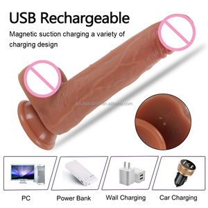 ดิ๊กโด้ซิลิโคนขนาด 8 นิ้ว แบบสอดใส่ ติดผนังได้ พร้อมฟังก์ชั่นทำความร้อน แบบยืดหดได้ สั่นได้ เหมือนจริง - Product Image 3