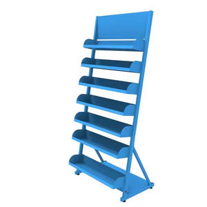 Estante de almacenamiento de libros móvil Estante de exhibición de metal para revistas al aire libre - Product Image 1