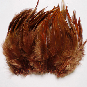 Teint Noir Selle Hackle Poulet Coq <span class=keywords><strong>Plume</strong></span> Pour Artisanat DIY Mouche Attachage Matériel Carnaval Cheveux Boucle D'oreille Accessoire Partie Déco - Product Image 5