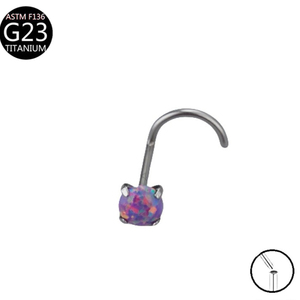 Piercing de nez sans filetage en titane G23 de qualité implant, forme S, bijoux de mode pour femmes, boucles d'oreilles en zircon et diamant - Product Image 5