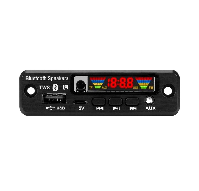 5V MP3 Decoder Board 5.0 Wireless Audio Module Color Screen Support APE USB TF FM Radio for Car Accessories