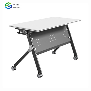 Mesa de entrenamiento con tapa giratoria creativa mesa de conferencia triangular plegable con ruedas - Product Image 6
