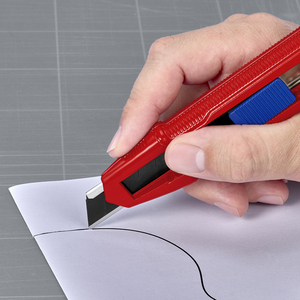 Knipex Cutix Utility Knife Steel Blade 0.6 Mm Straight <b>Edge</b> Industrial Crafting <b>Plastic</b> Handle - Product Image 1