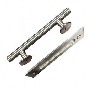 WEKIS Juego de tiradores empotrados de acero inoxidable de 12 pulgadas de alta resistencia para puertas de granero modernas, para almacenes, apartamentos y talleres - Product Image 4