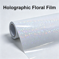 Film de lamination à froid holographique en PVC adhésif Elf pour verre brisé, rouleau de 1,27 m x 50 m pour studio, publicité et projets artisanaux