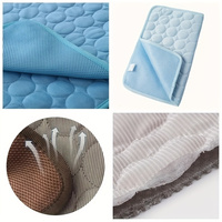 Tapis rafraîchissant pour chiens et chats : lit pour animaux respirant et lavable avec rembourrage en fibres de polyester, idéal pour l'été, tapis rafraîchissant pour chien