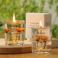 HongYu Transparente Gel-Wachskerzen, Duftkerzen für Aromatherapie im Glas für die Heimdekoration