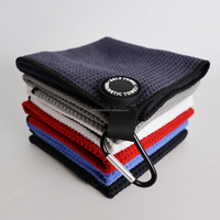 Serviette de golf magnétique avec logo personnalisé, serviette de golf en microfibre ultra-absorbante de qualité supérieure avec aimant pour chariots de golf ou clubs
