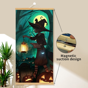 Personnalisable Magnétique Tentures Murales En Bois Fait À La Main Animation Chaude Style Art Déco Nature Morte Photo Décor Salon Bois - Product Image 4