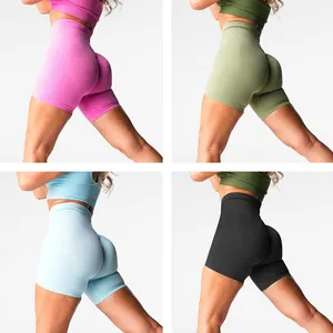 LOGO personalizzato di marca di alta qualità da donna per palestra Sport Fitness allenamento Yoga Shorts Leggings stretti per le donne