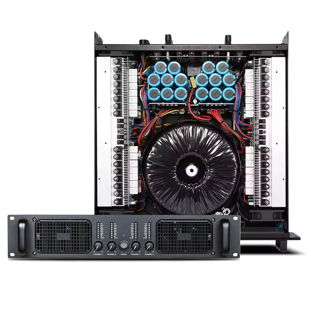 Good Sale 2U 4*800W Professional Amplifier Class H 4 Channel Stereo Output KTV Club Sound System Professional Power Amplifier