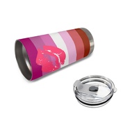 Gobelet isotherme en acier inoxydable 20 oz personnalisé (thème arc-en-ciel lesbien et gay) pour les voyages en ville et les activités de camping en parc