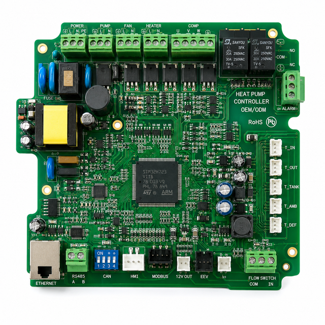 Custom Heat Pump Controller PCB Circuit Board Control Board Fabrication Rigid Flex HDI PCB OEM ODM Production