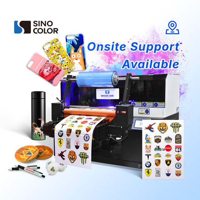 High Resolution Golden Effect I3200-U1HD Head A2/A3 UV DTF LED Flatbed Printer with Laminator 2 in 1 for Sticker Label