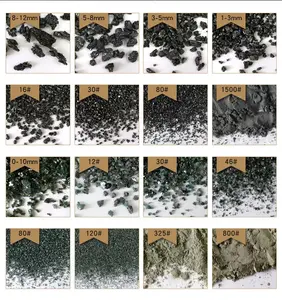 Hoge Sterkte 98% 99% Silicium Gecarbid Sic Schuurpolijstpoeder F60 Zwart Siliciumcarbide Met Fabrieksprijs