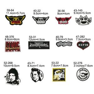 Écusson en tissu polyester brodé à la machine japonaise ELVIS AEROSMITH pour veste matelassée et chemise en jean - Product Image 2