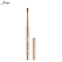 Ensemble de pinceaux de construction de gel UV ovales et plats avec manche en métal doré rose, 6 pièces ou ensemble de pinceaux de nail art