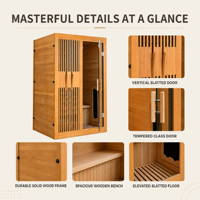 Ploutara Electric : Solution Commerciale Modulaire Écologique pour Sauna Hybride 120 cm à Lames Verticales – Fabricant avec Plus de 20 Ans d'Expérience